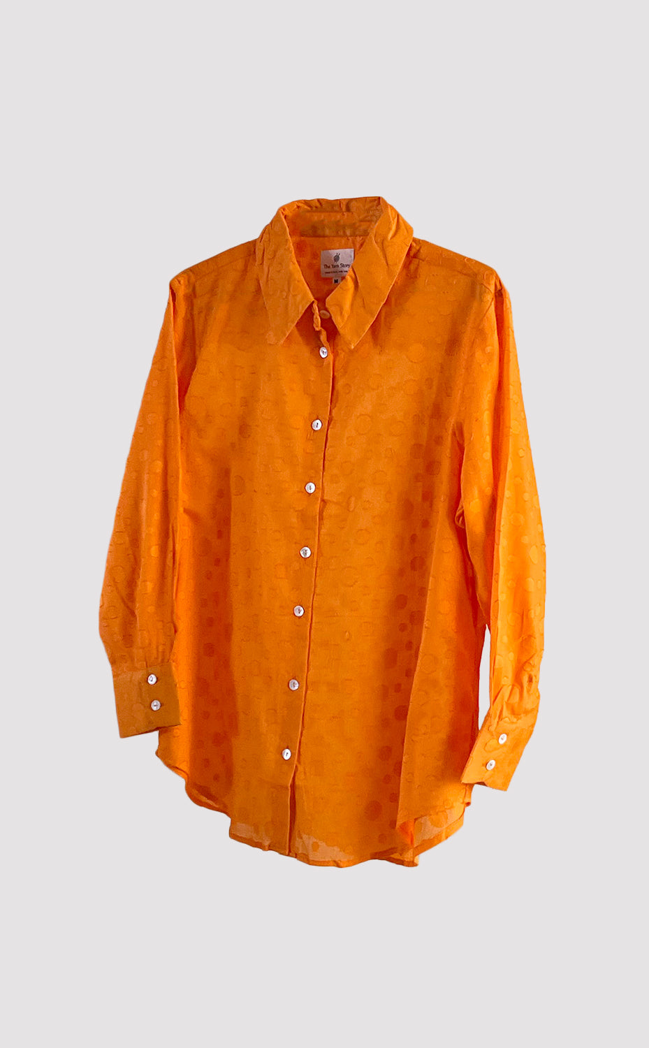 Polka Solid Orange Shirt