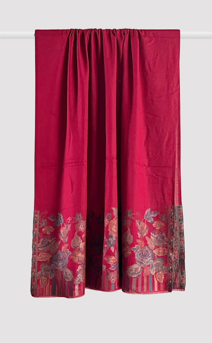 Rose Red Kani Shawl