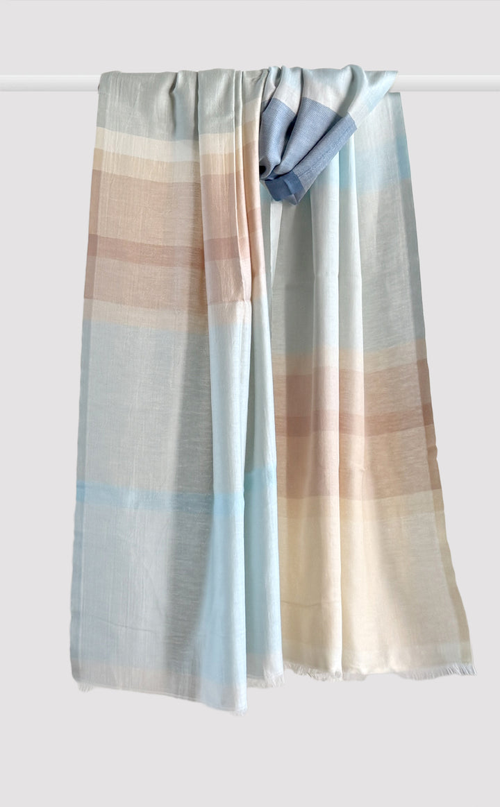 Pastel Blue Bars Stole