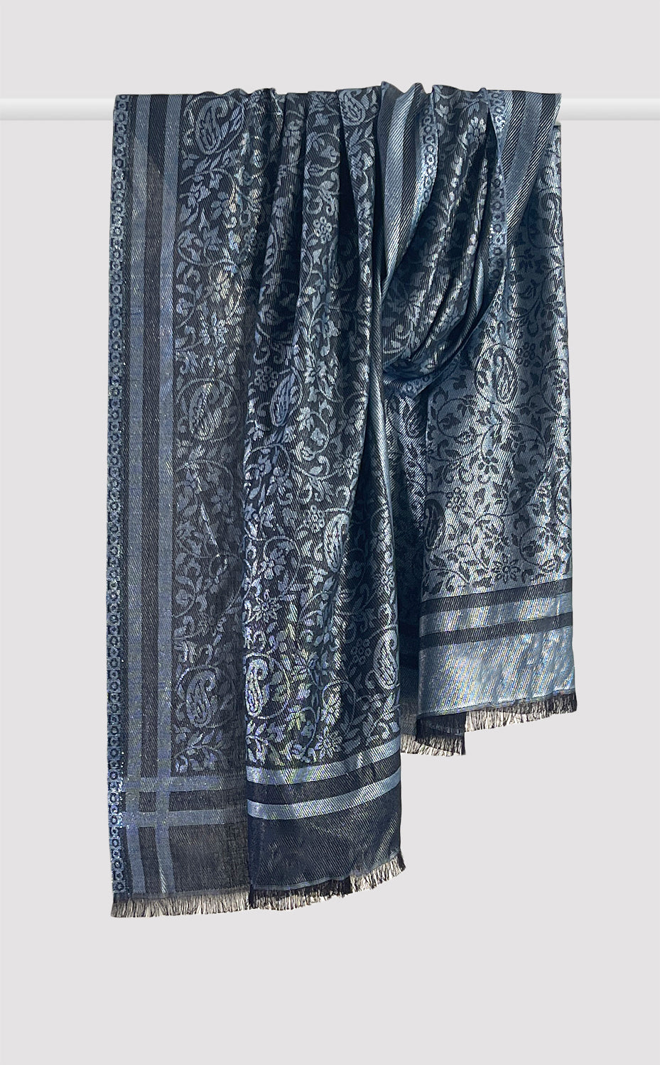 Festive Zari Wool Stole for Her