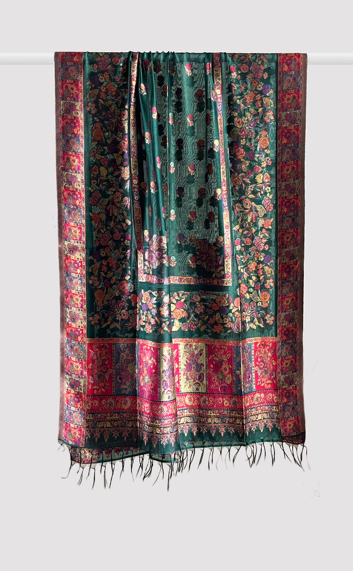 Viridian Floral Dupatta