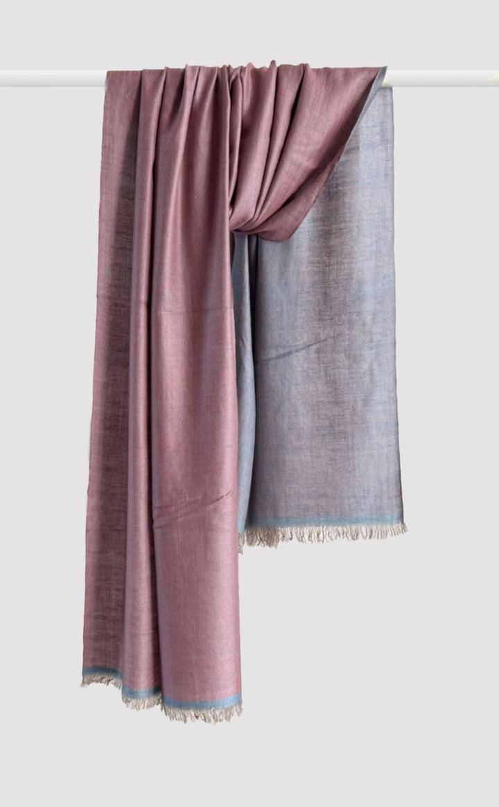 Cashmere Reversible Stole - Periwinkle Breeze