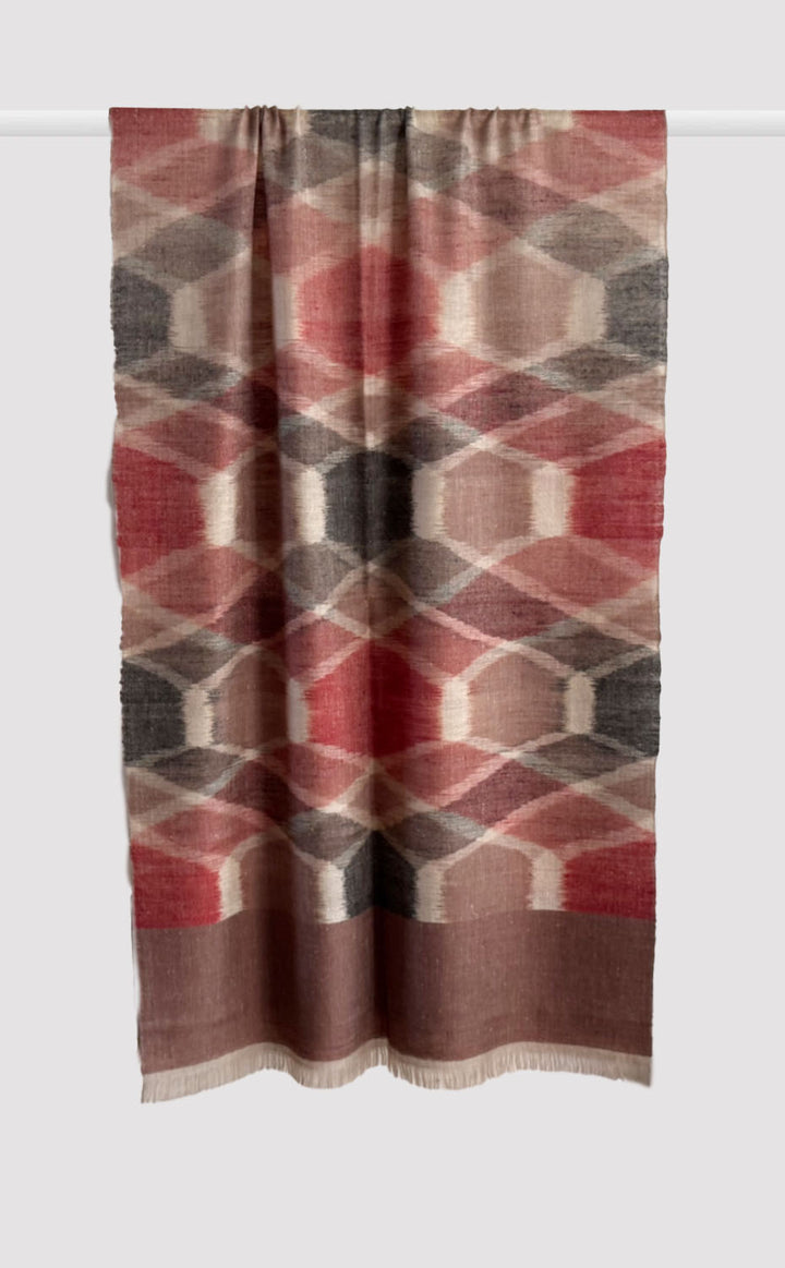 Pashmina Peony Ikat Stole
