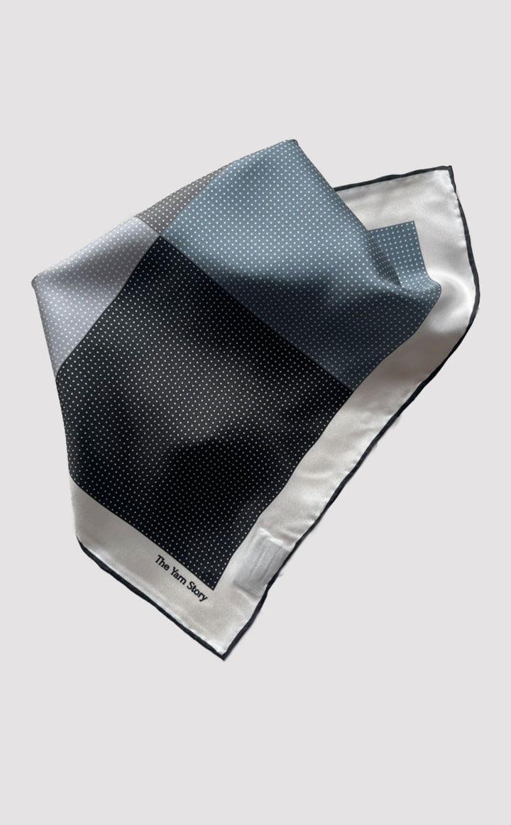 4 Micro Dots Sable Pocket Square