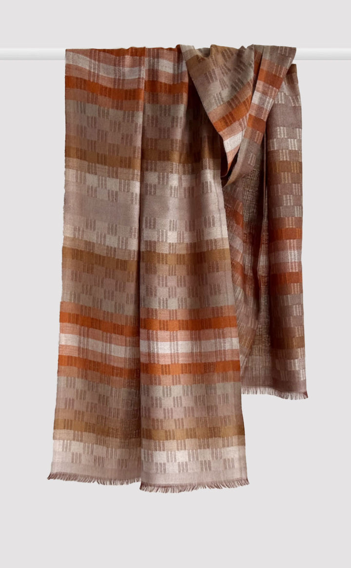 Cinnamon Weave Merino Stole