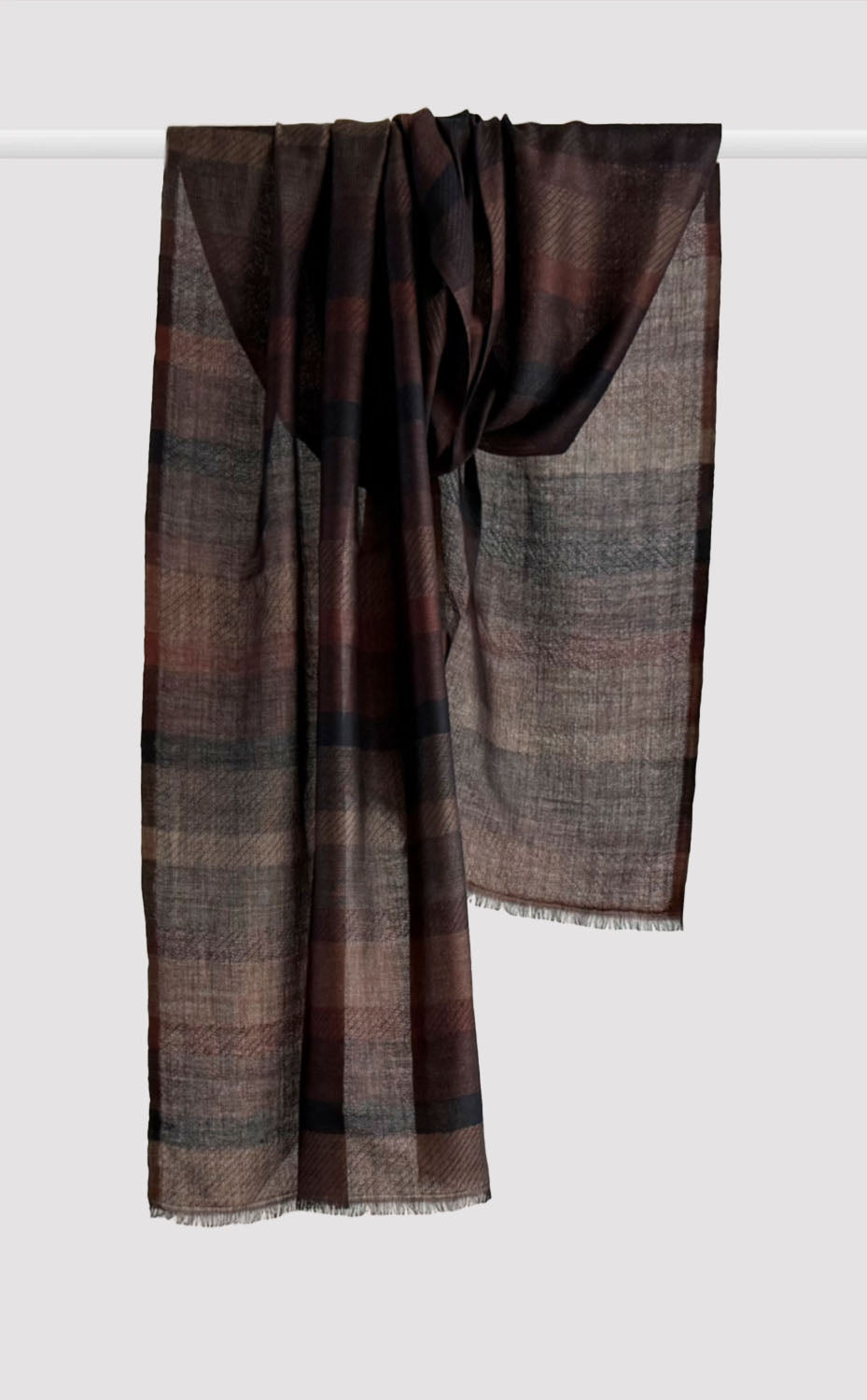Walnut Stria Merino Muffler