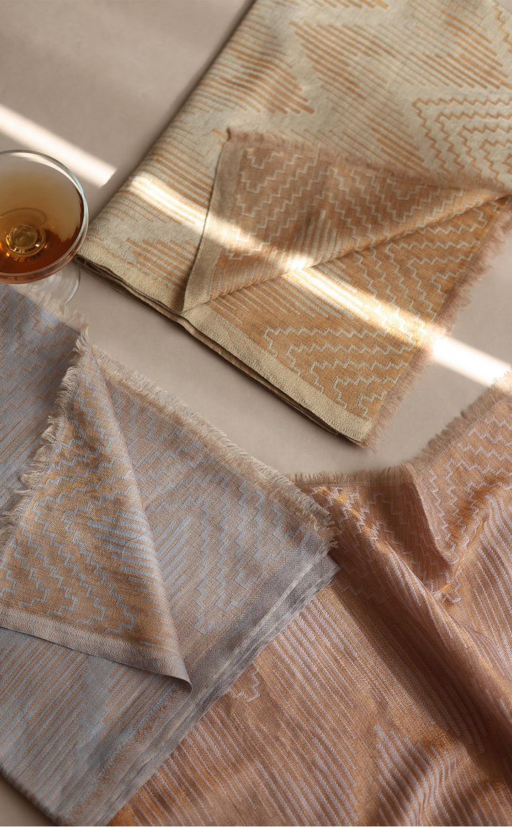 Moonstone Rhythm Zari Stole