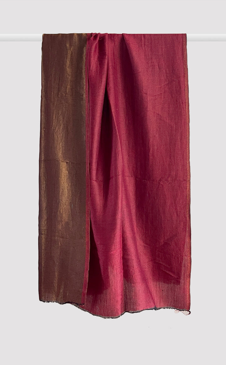 Zari Reversible Shawl - Crimson