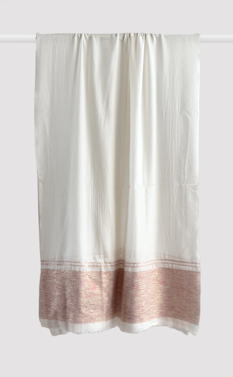 Broad Metallic Streak Zari Stole