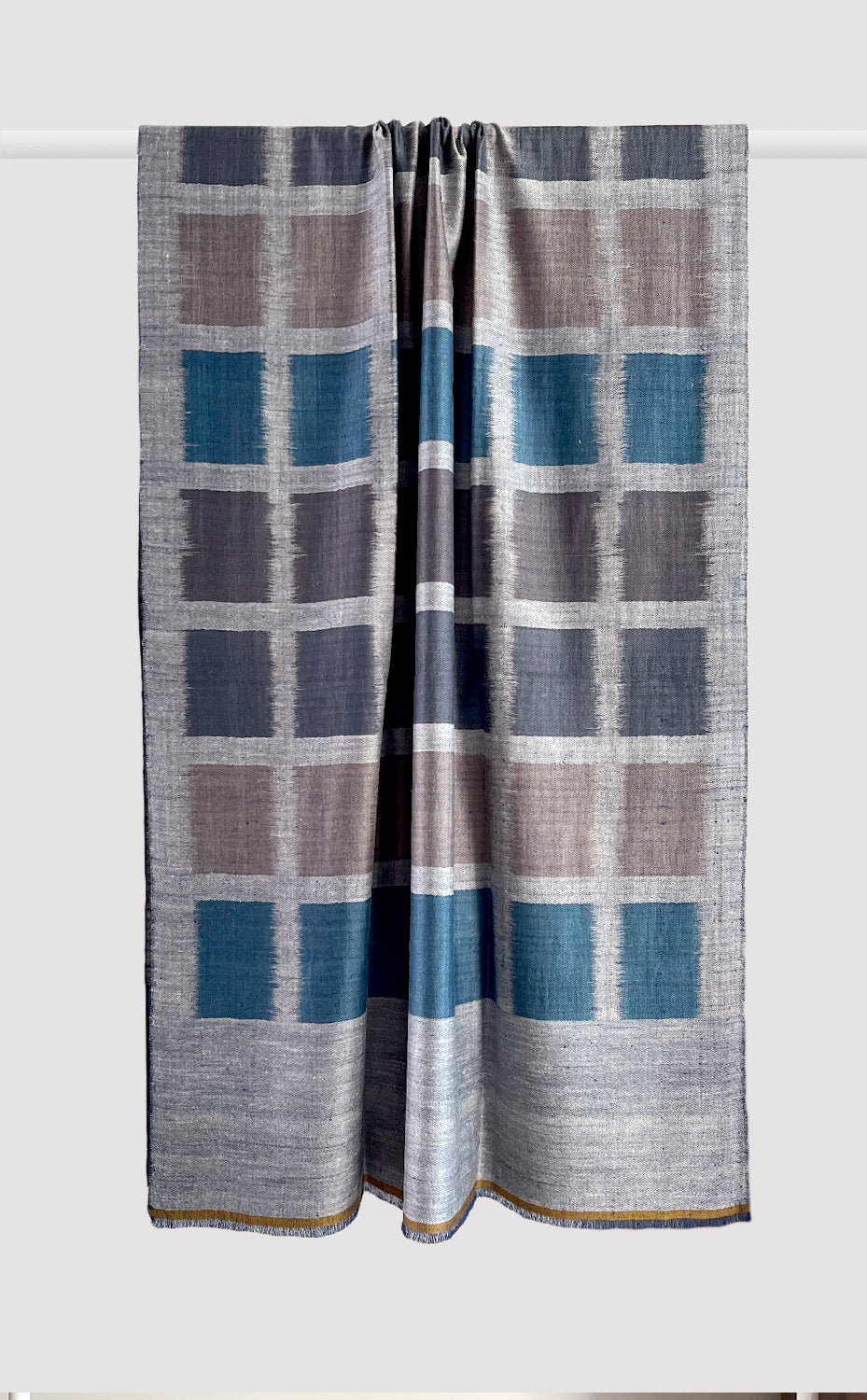 Pashmina Azure Ikat Reversible Shawl