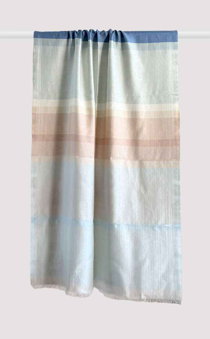 Pastel Blue Bars Stole