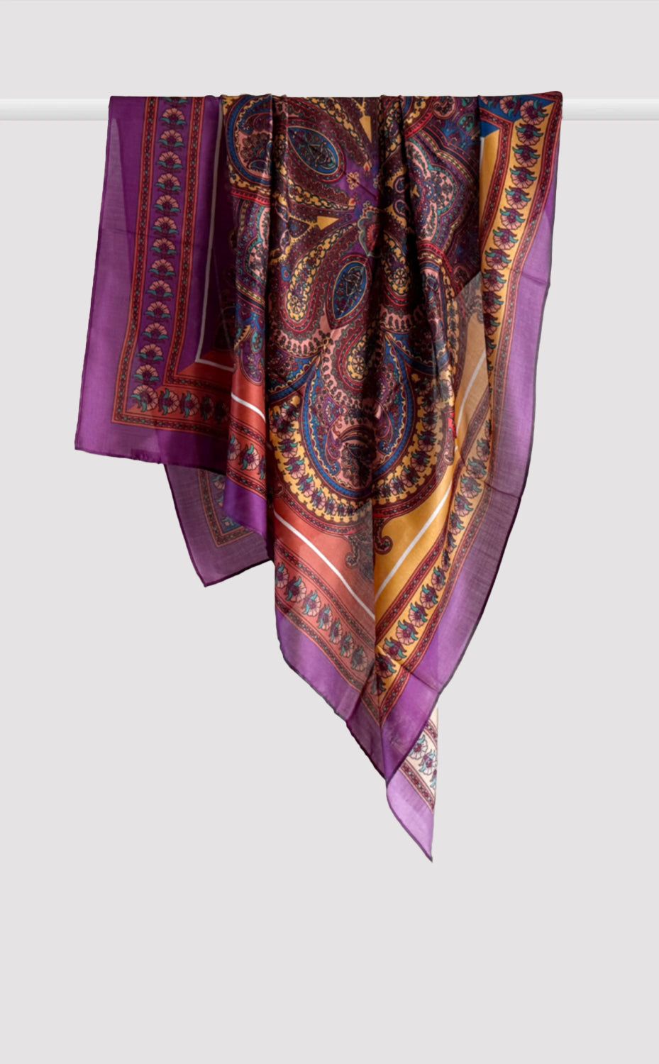 Wisteria Paisley Silk Scarf