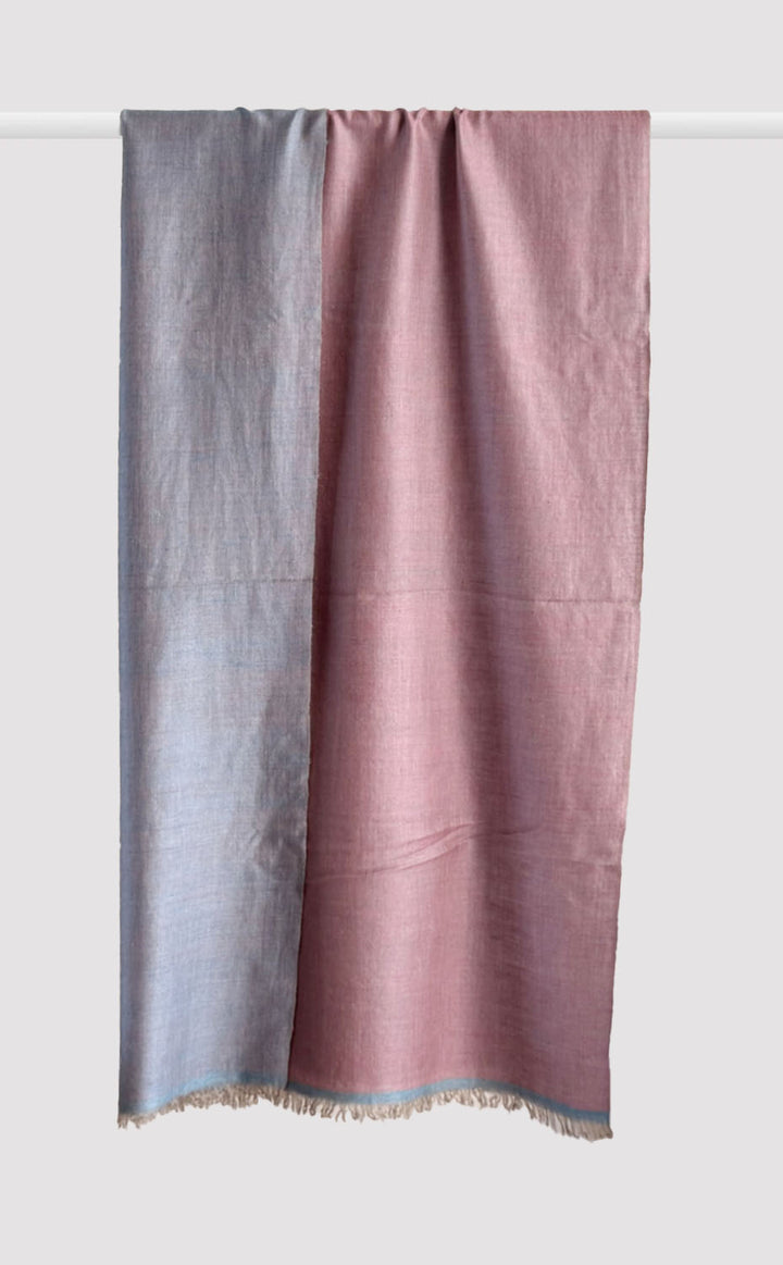 Cashmere Reversible Stole - Periwinkle Breeze