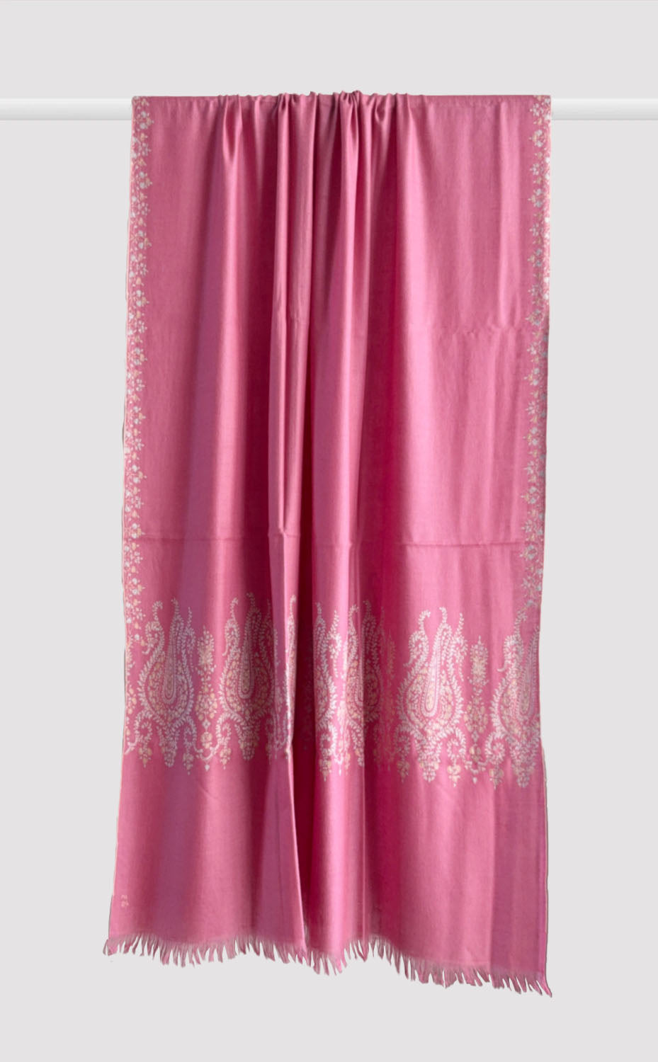 Pashmina Hand-Embroidered Flamingo Shawl