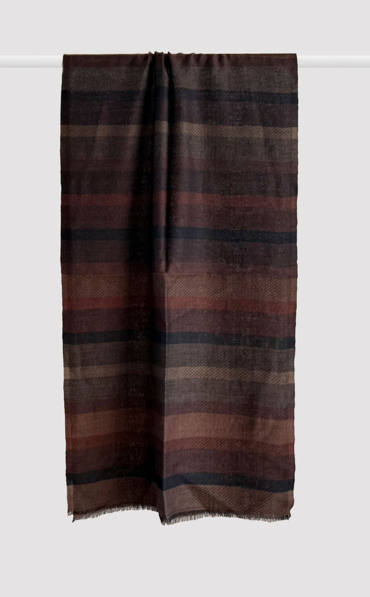 Walnut Stria Merino Muffler