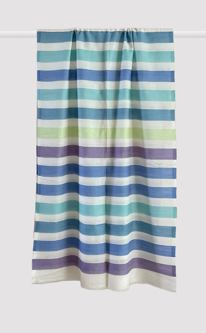 Sea Merino Strokes Stole