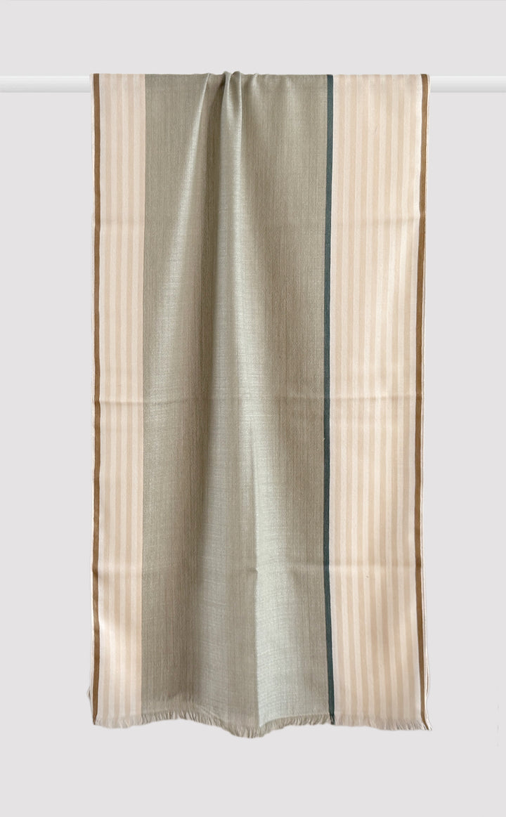 Almond Striped Merino Muffler