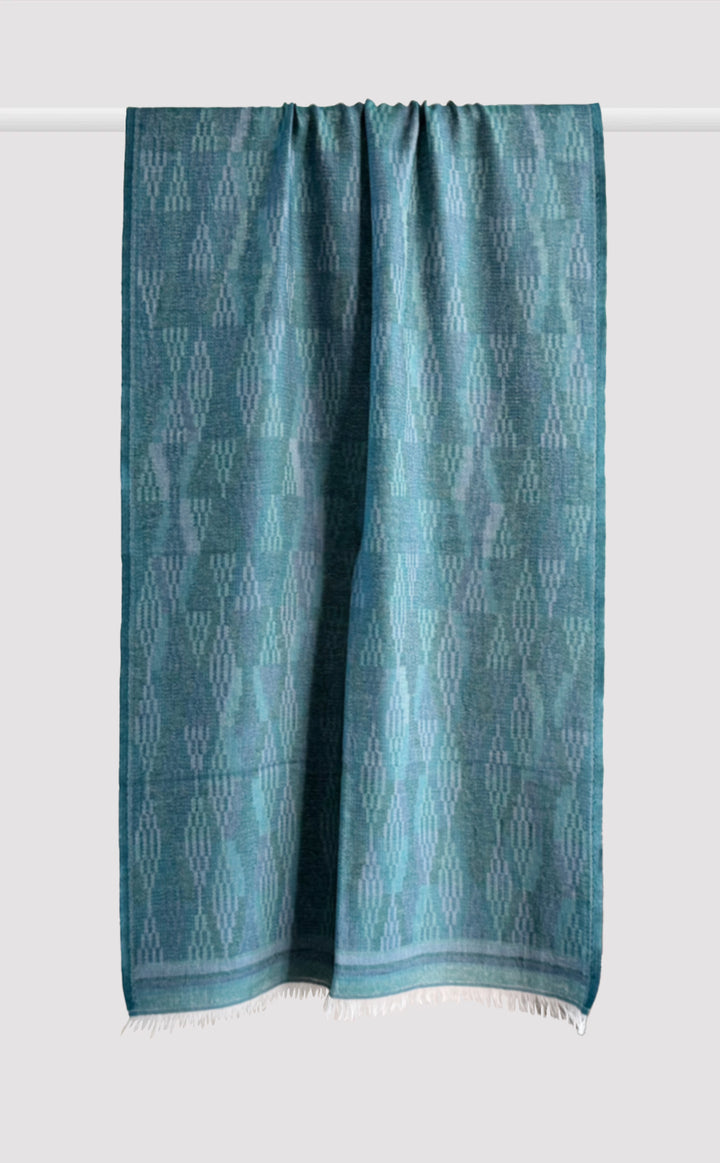Teal Trellis Stole