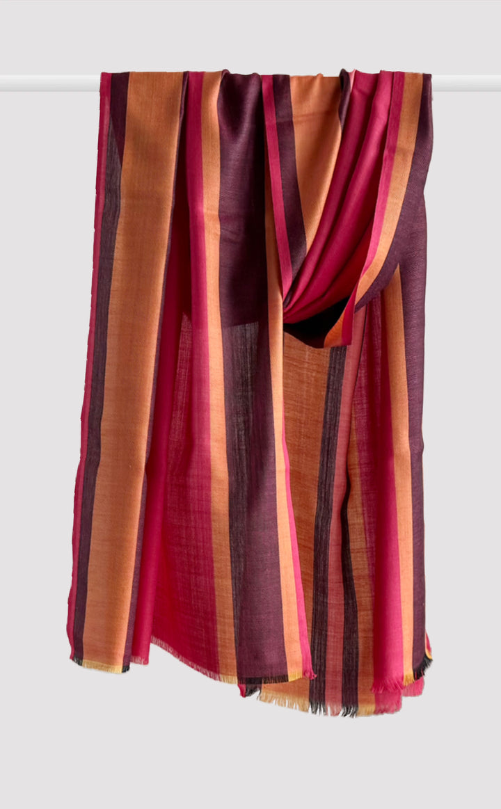 Magenta Colorblock Stole