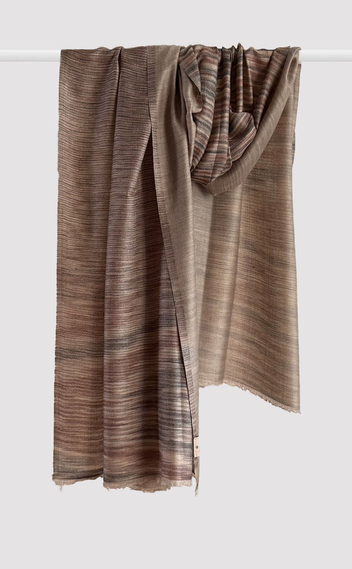 Reversible Pashmina Shawl - Pecan