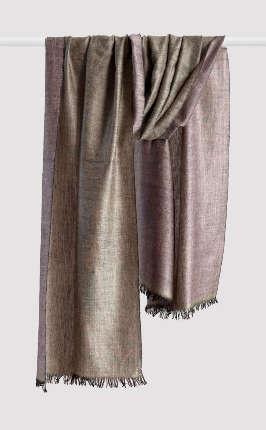 Cashmere Reversible Stole - Smokey Thistle