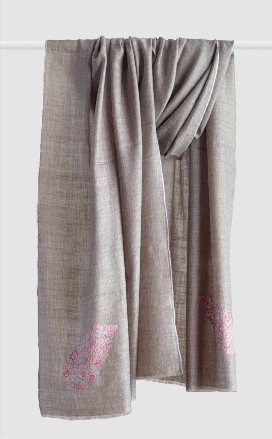 Pashmina Hand-Embroidered Gossamer Stole
