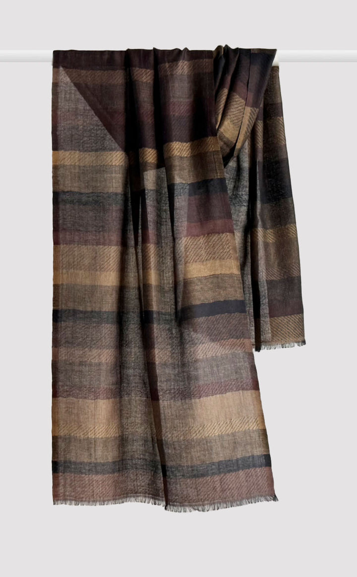 Walnut Stria Merino Muffler