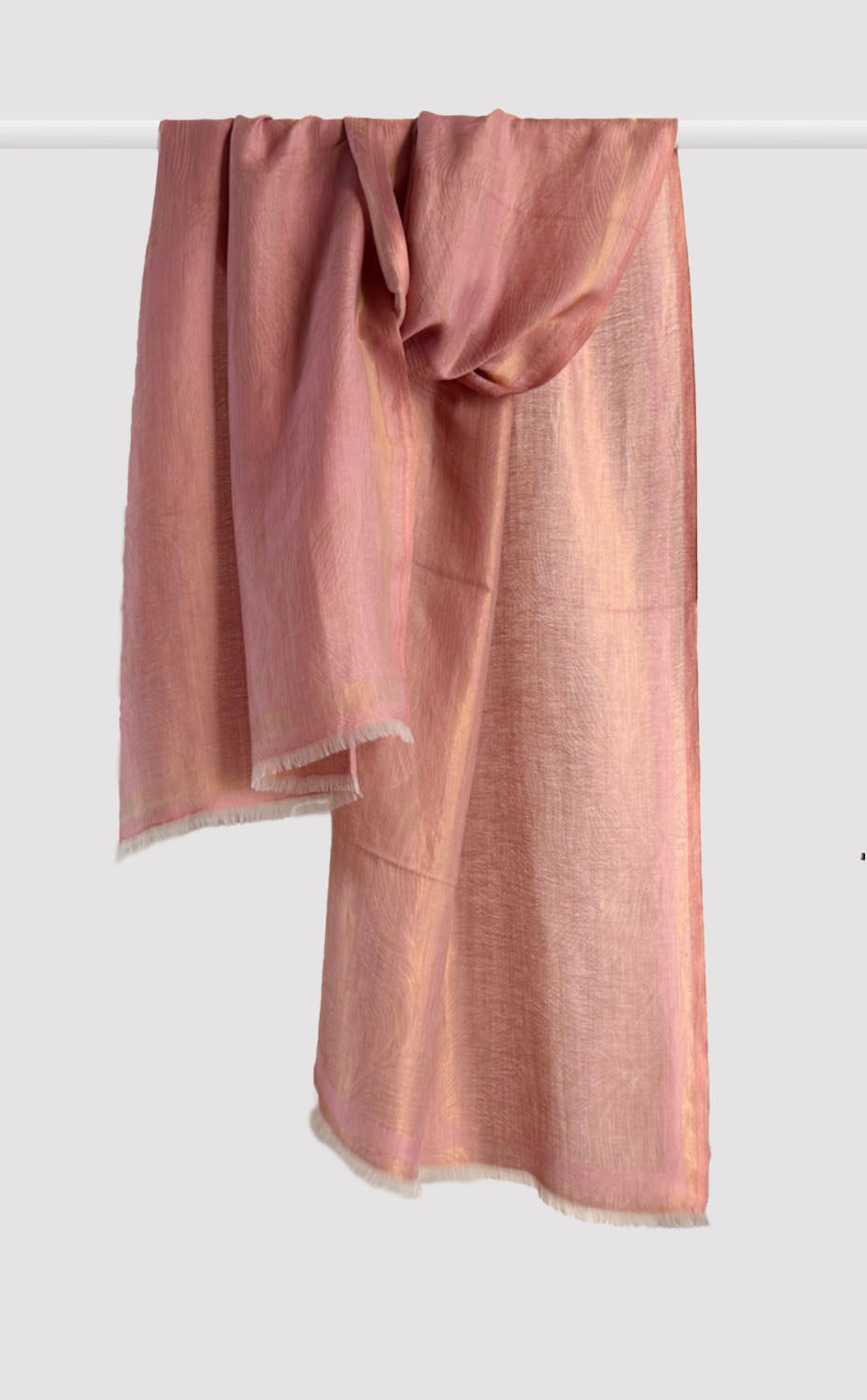 Rose Quartz Foliage Zari Stole