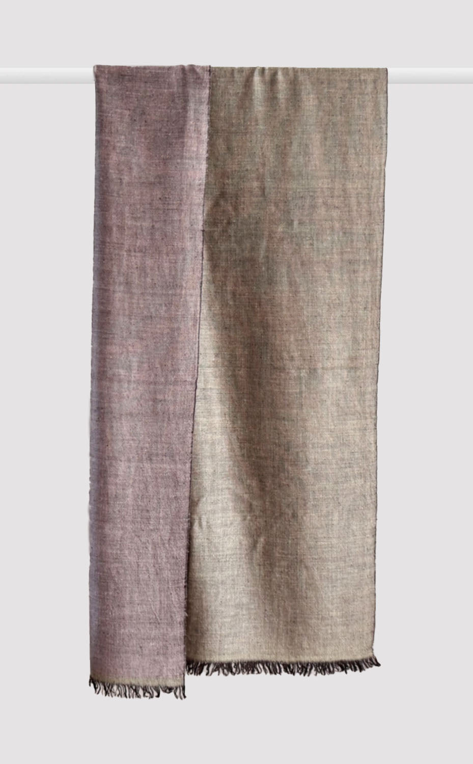 Cashmere Reversible Stole - Smokey Thistle