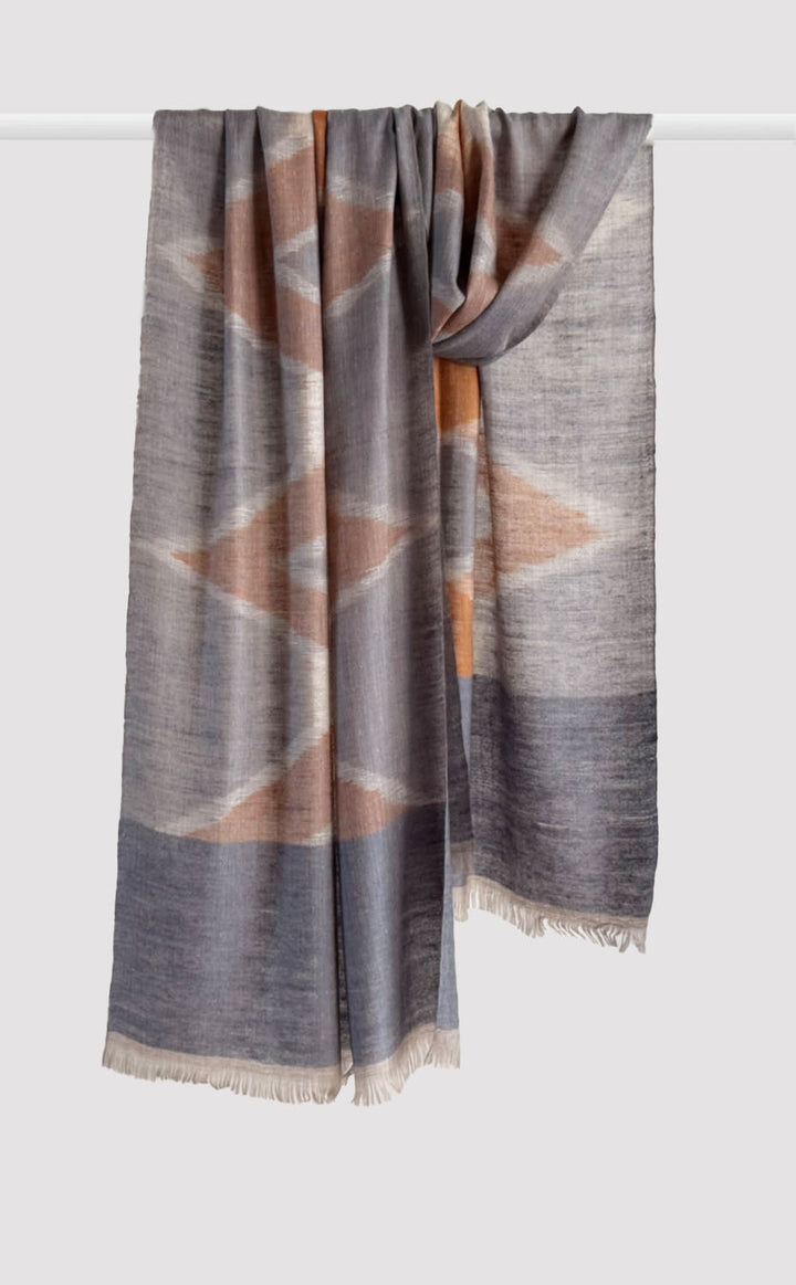 Pashmina Copper Ikat Stole
