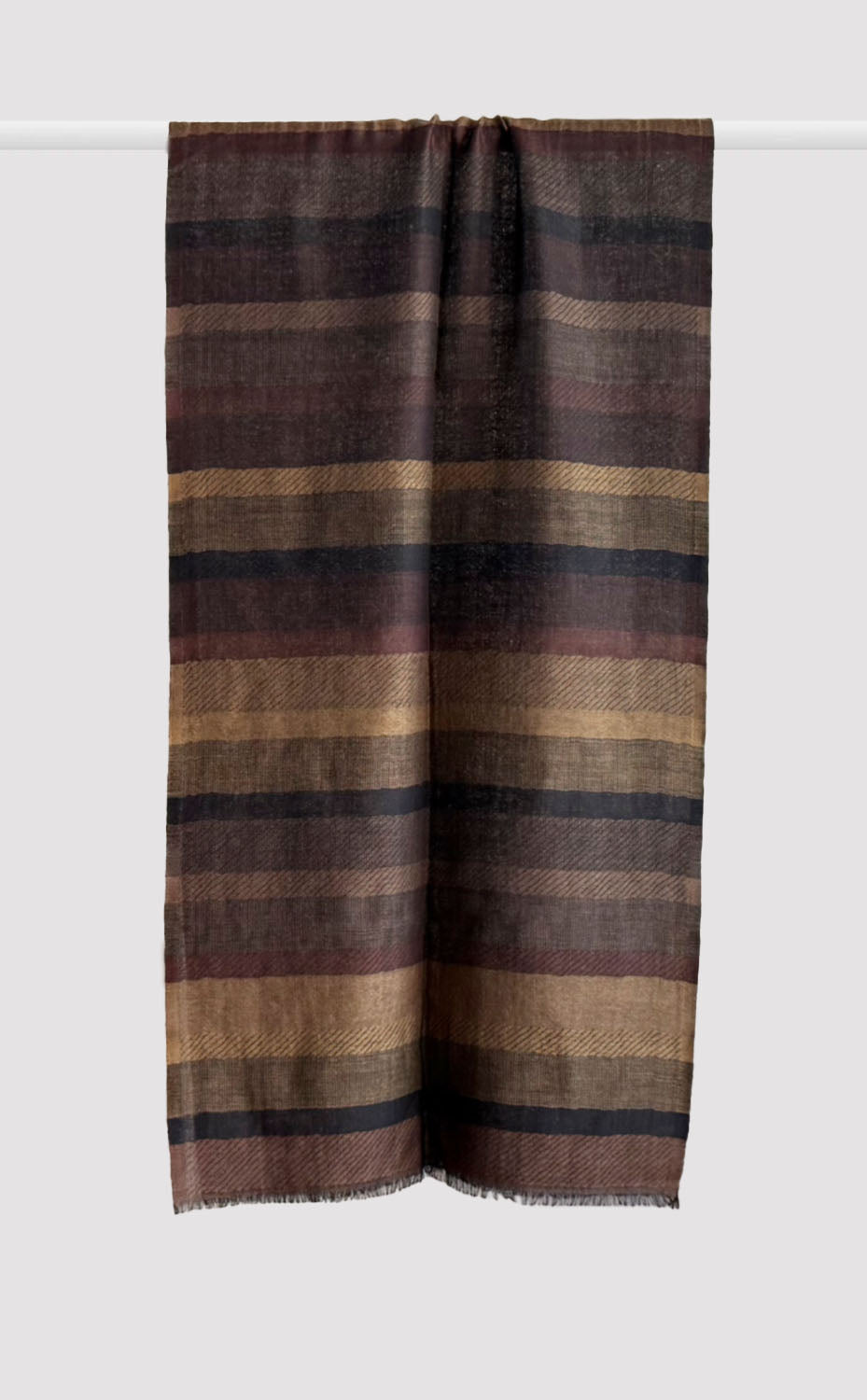 Walnut Stria Merino Muffler