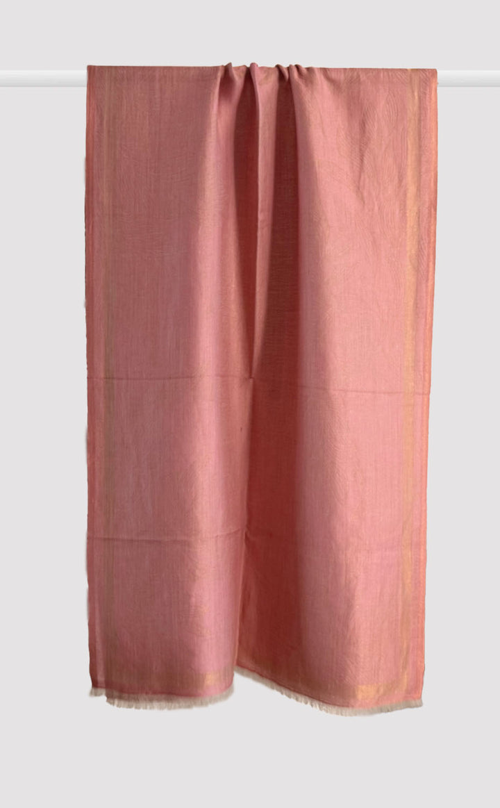 Rose Quartz Foliage Zari Stole