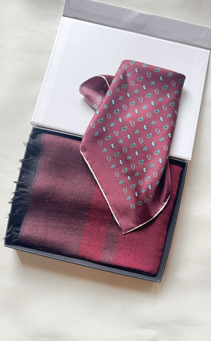 Plum Paisley Set for Him