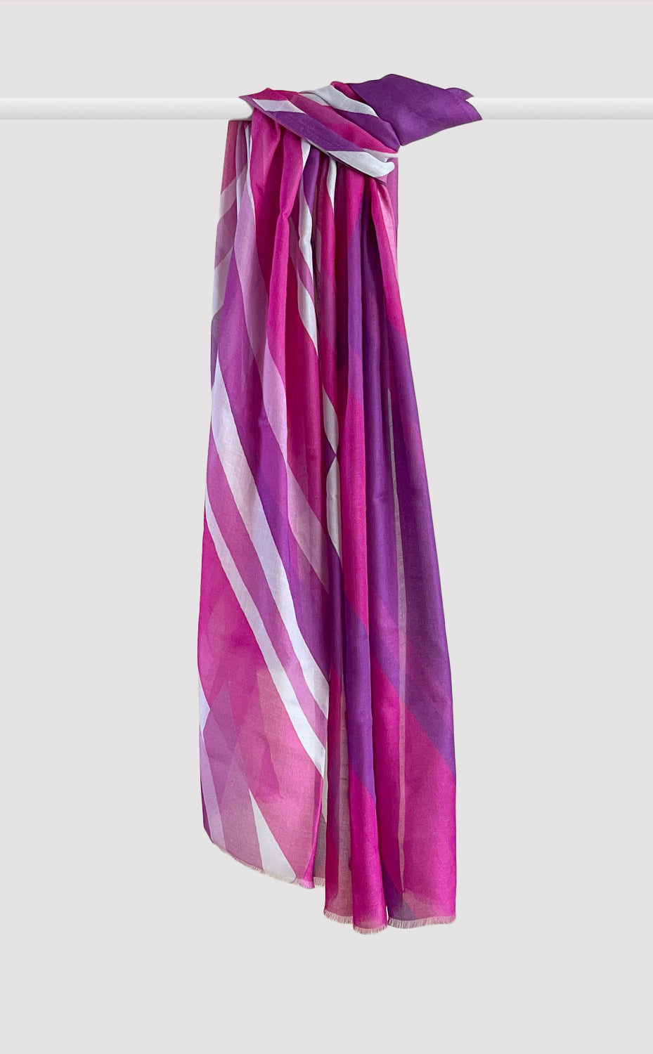 Mauve Stripe Printed Shawl