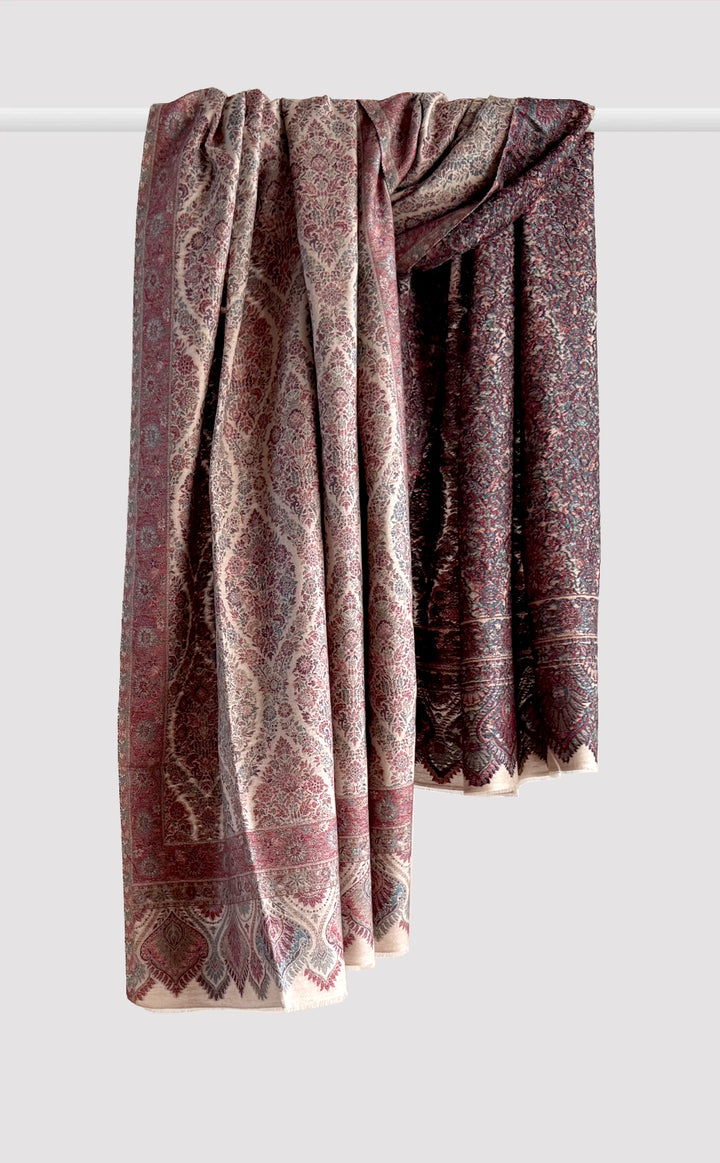 Intricate Beige Kani Shawl