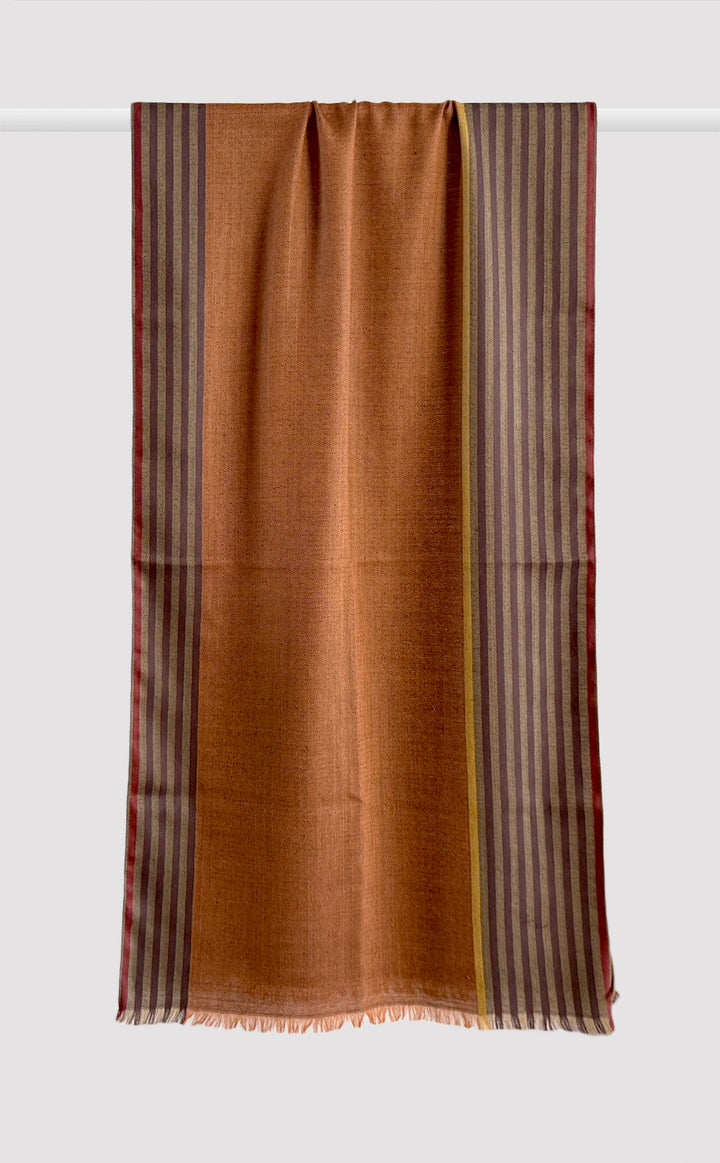 Copper Striped Merino Muffler