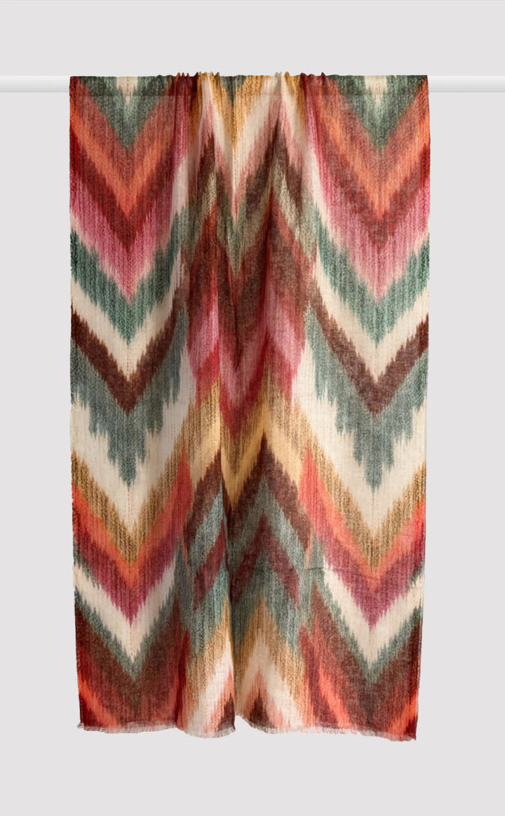 Sienna Chevron Linen Modal Stole