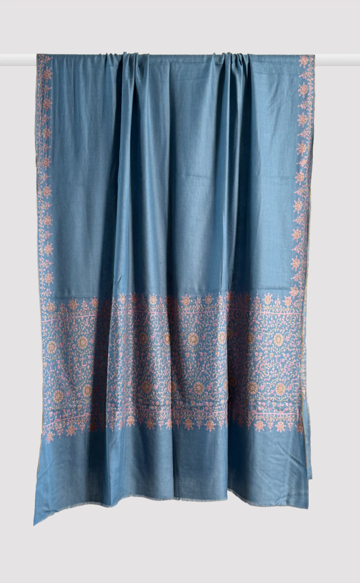 Pashmina Hydrangea Embroidered Shawl
