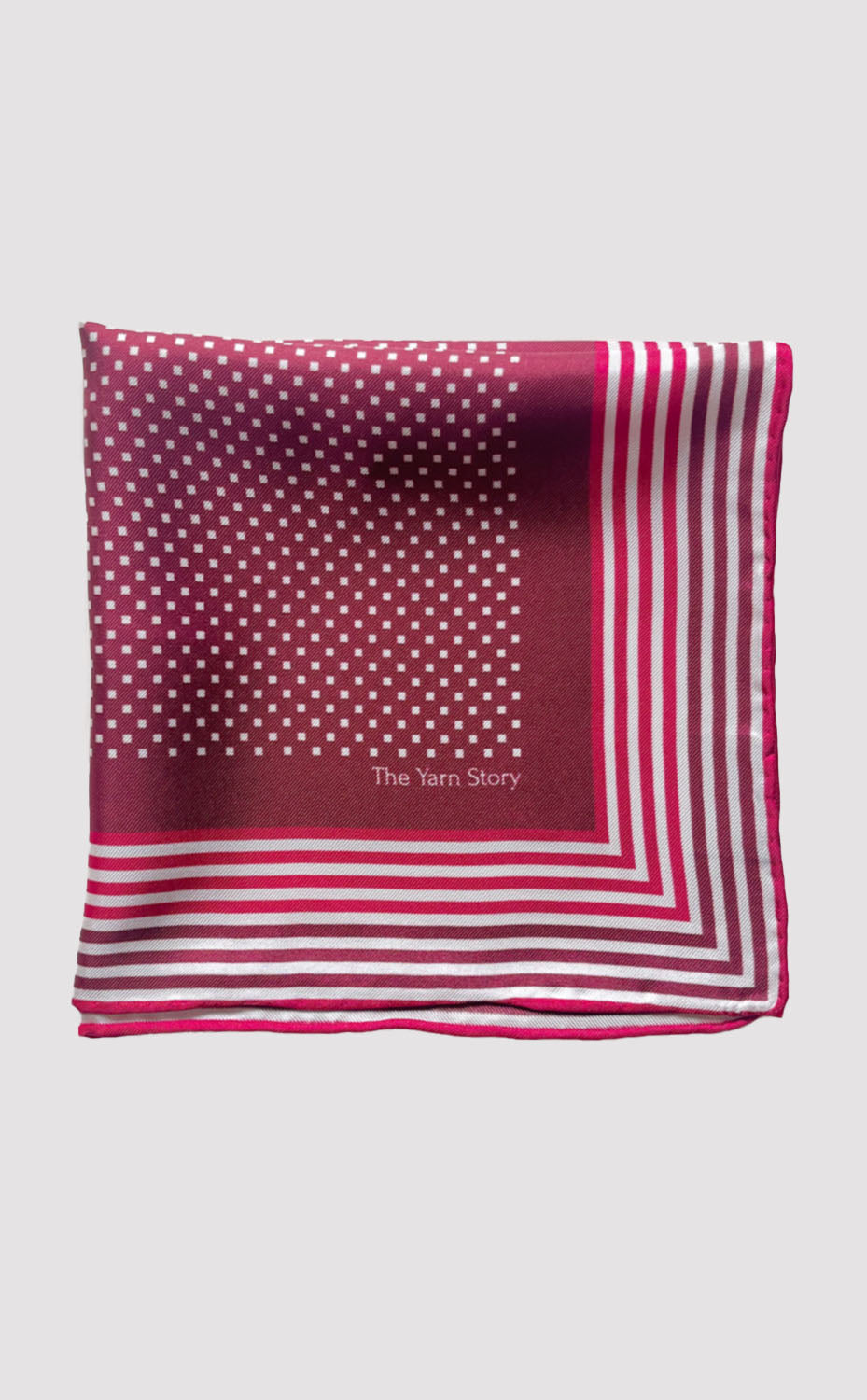 Berry Pixel Stripe Pocket Square