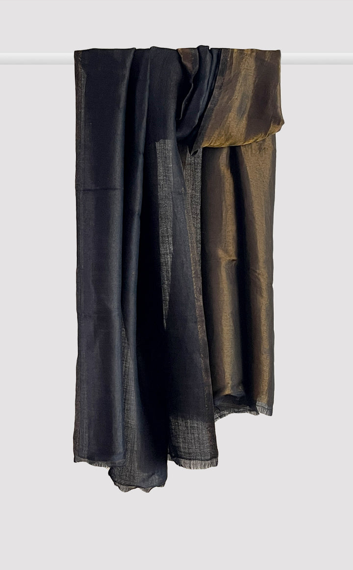 Zari Reversible Stole - Black Gold