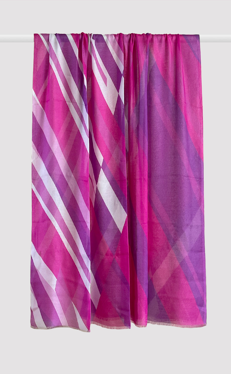 Mauve Stripe Printed Shawl
