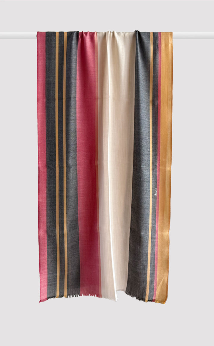 Claret Colorblock Stole