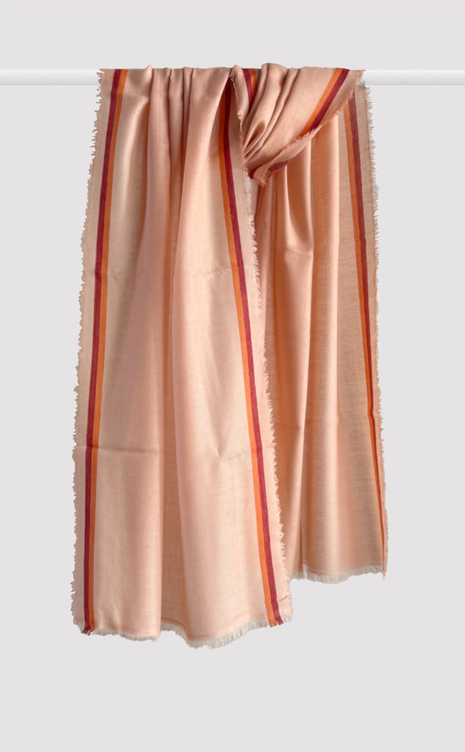 Peach Line Merino Stole