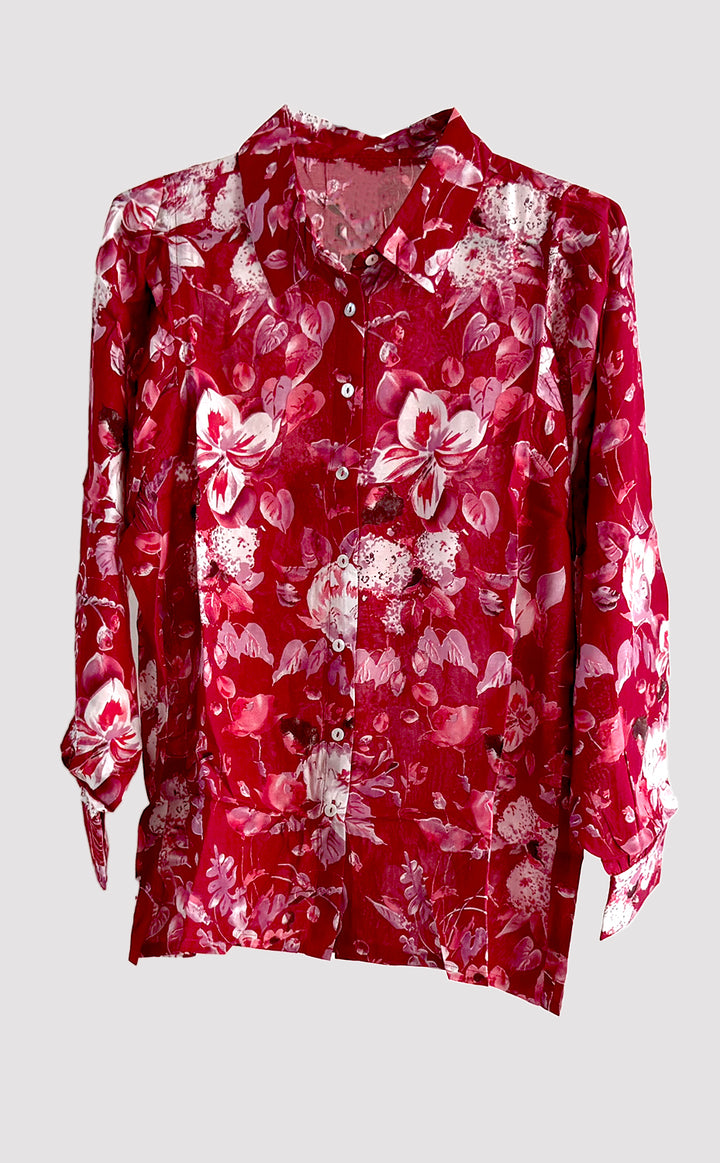 Crimson Bloom Shirt