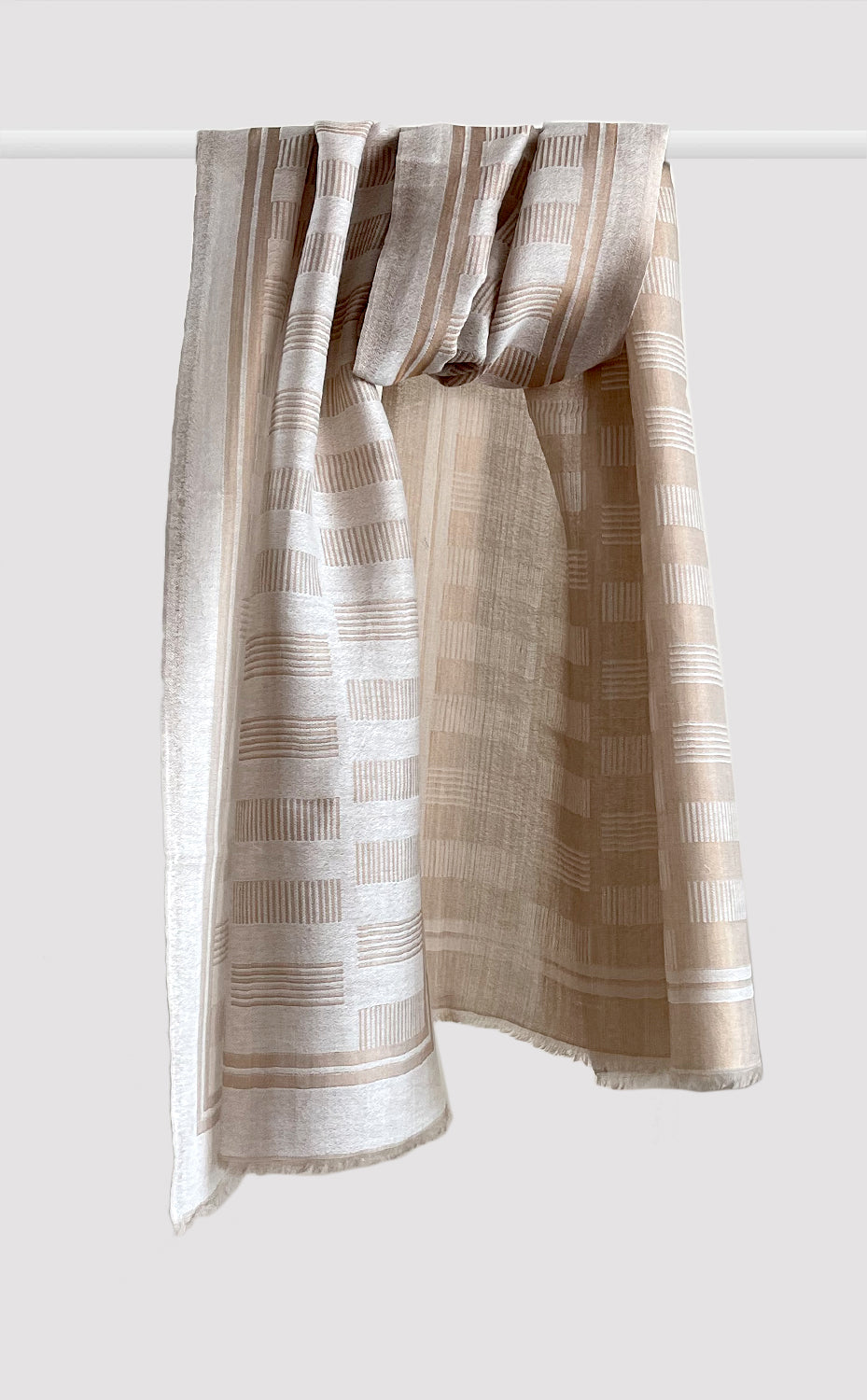 Ivory Maze Zari Stole