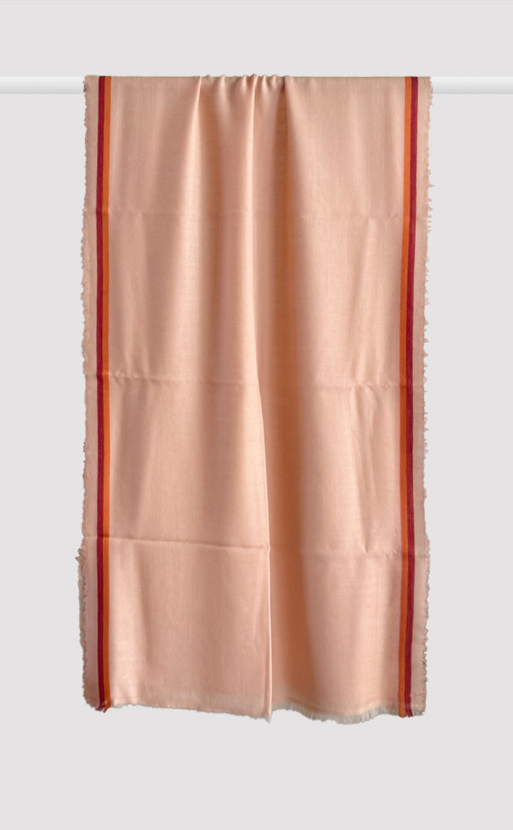 Peach Line Merino Stole