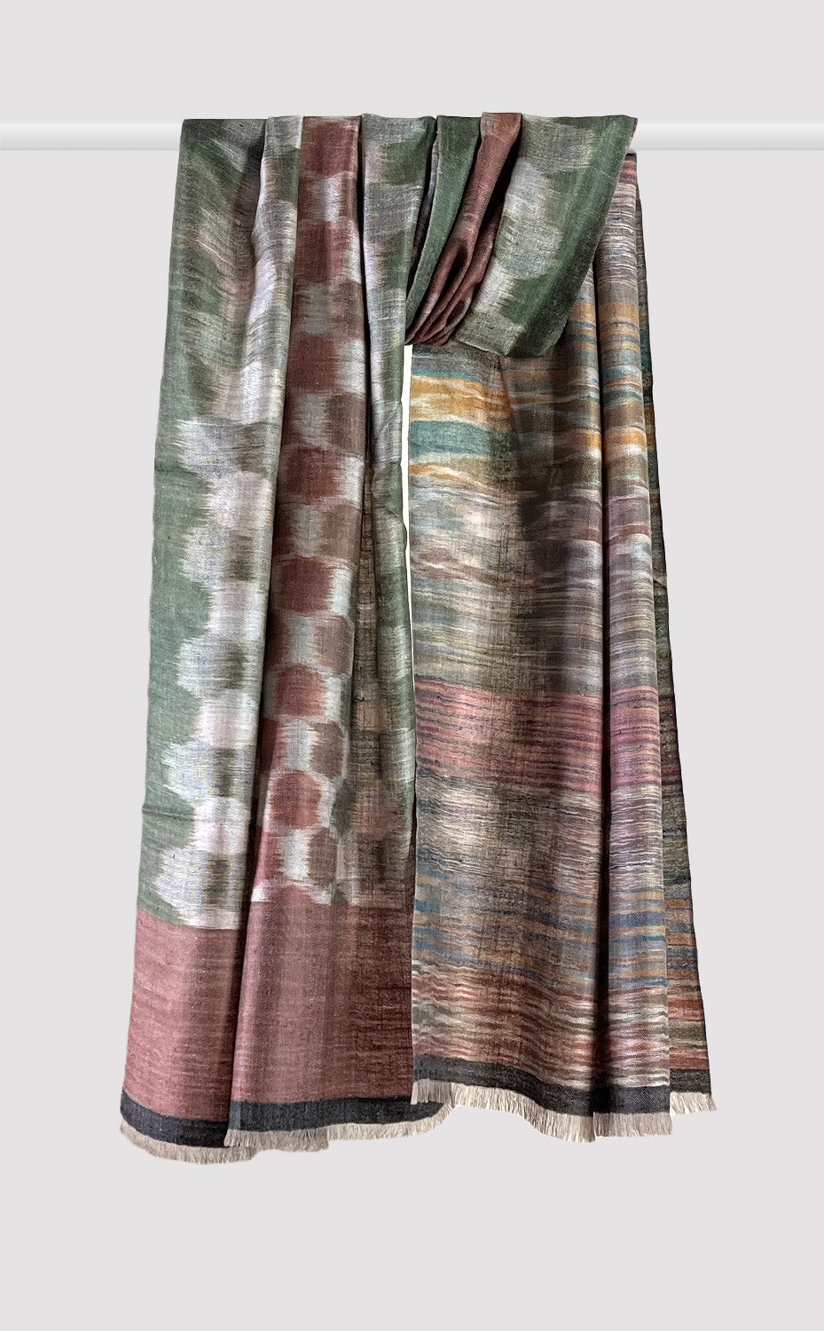 Pashmina Earth Ikat Reversible Stole
