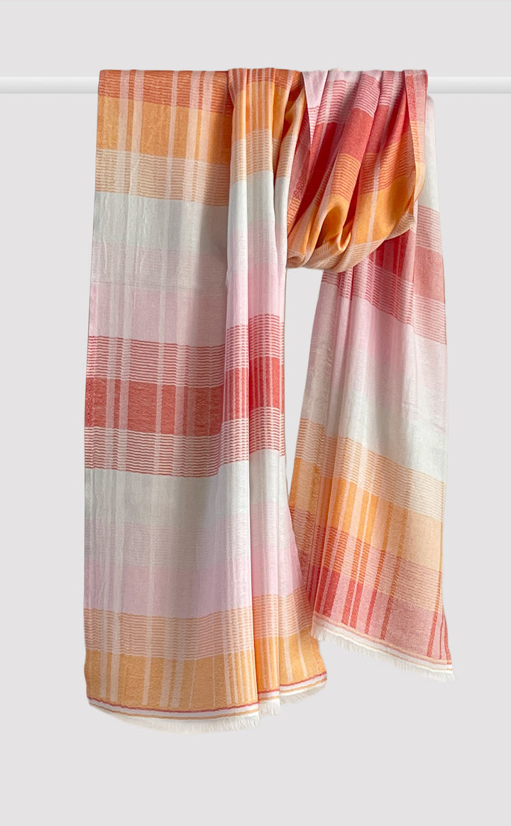 Orange Ombre Cotton Stripes
