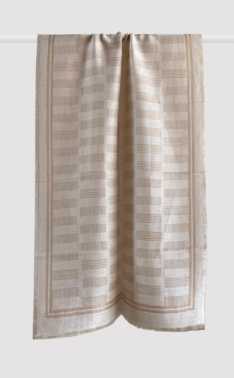 Ivory Maze Zari Stole
