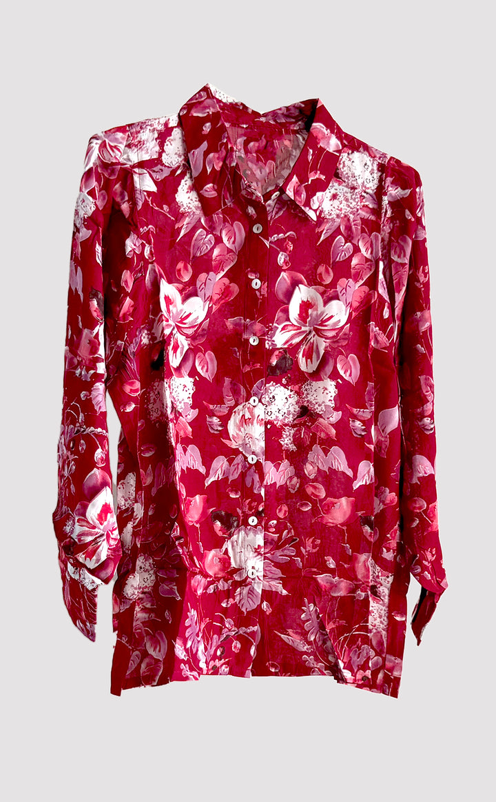 Crimson Bloom Shirt